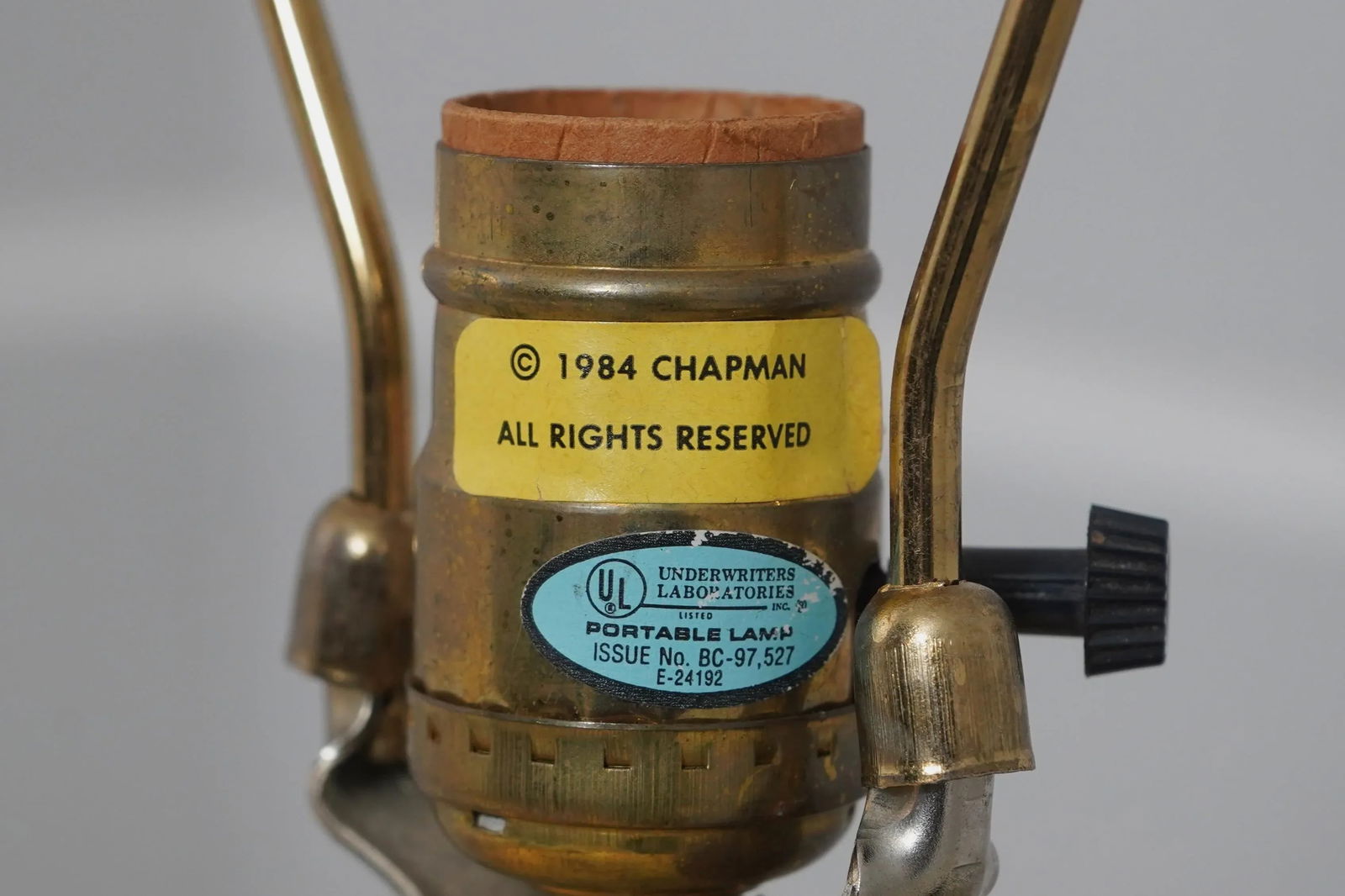 Pair Chapman Modern Design Brass & Glass Table Lamps - 12