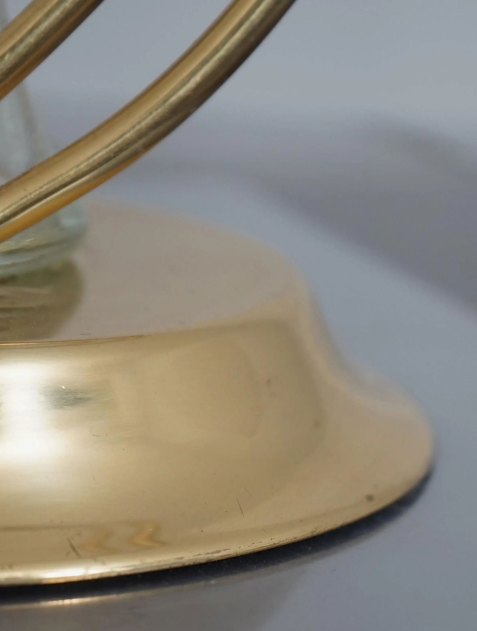 Pair Chapman Modern Design Brass & Glass Table Lamps - 2