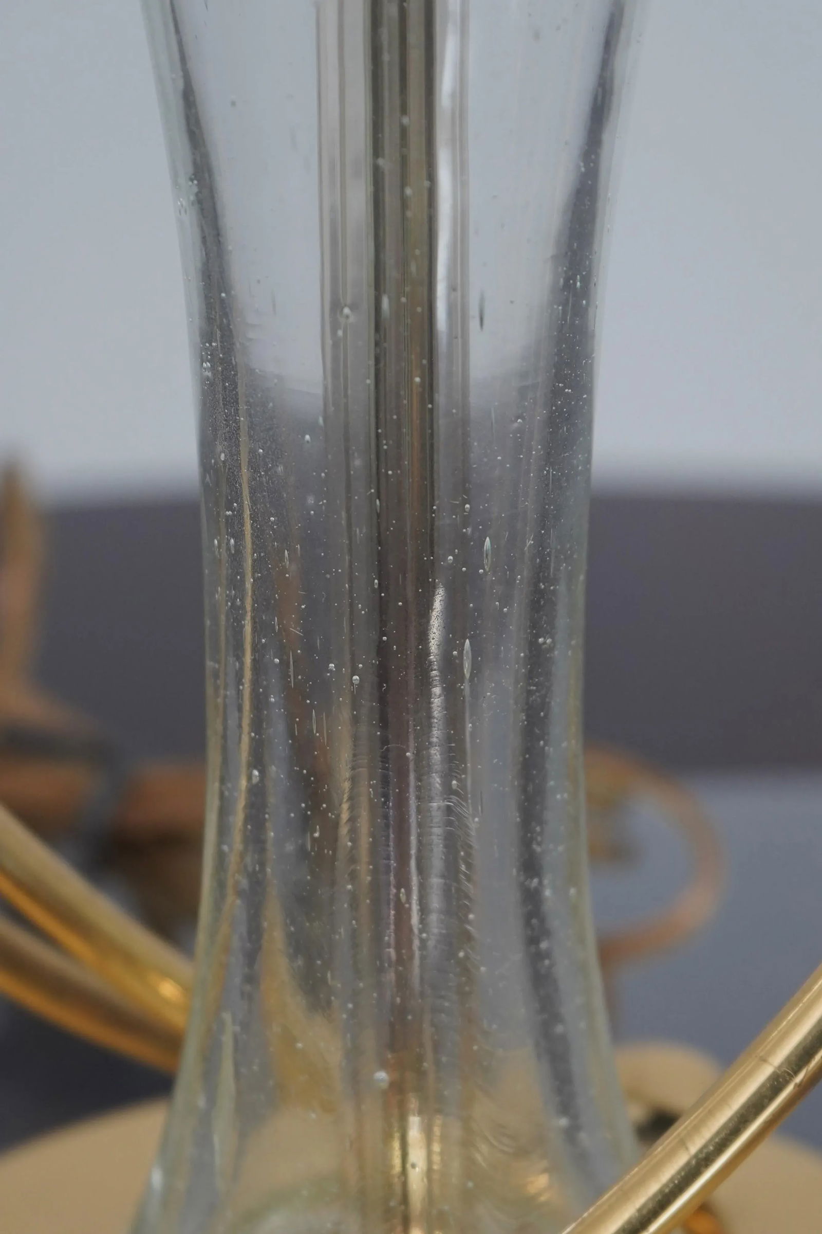 Pair Chapman Modern Design Brass & Glass Table Lamps - 3