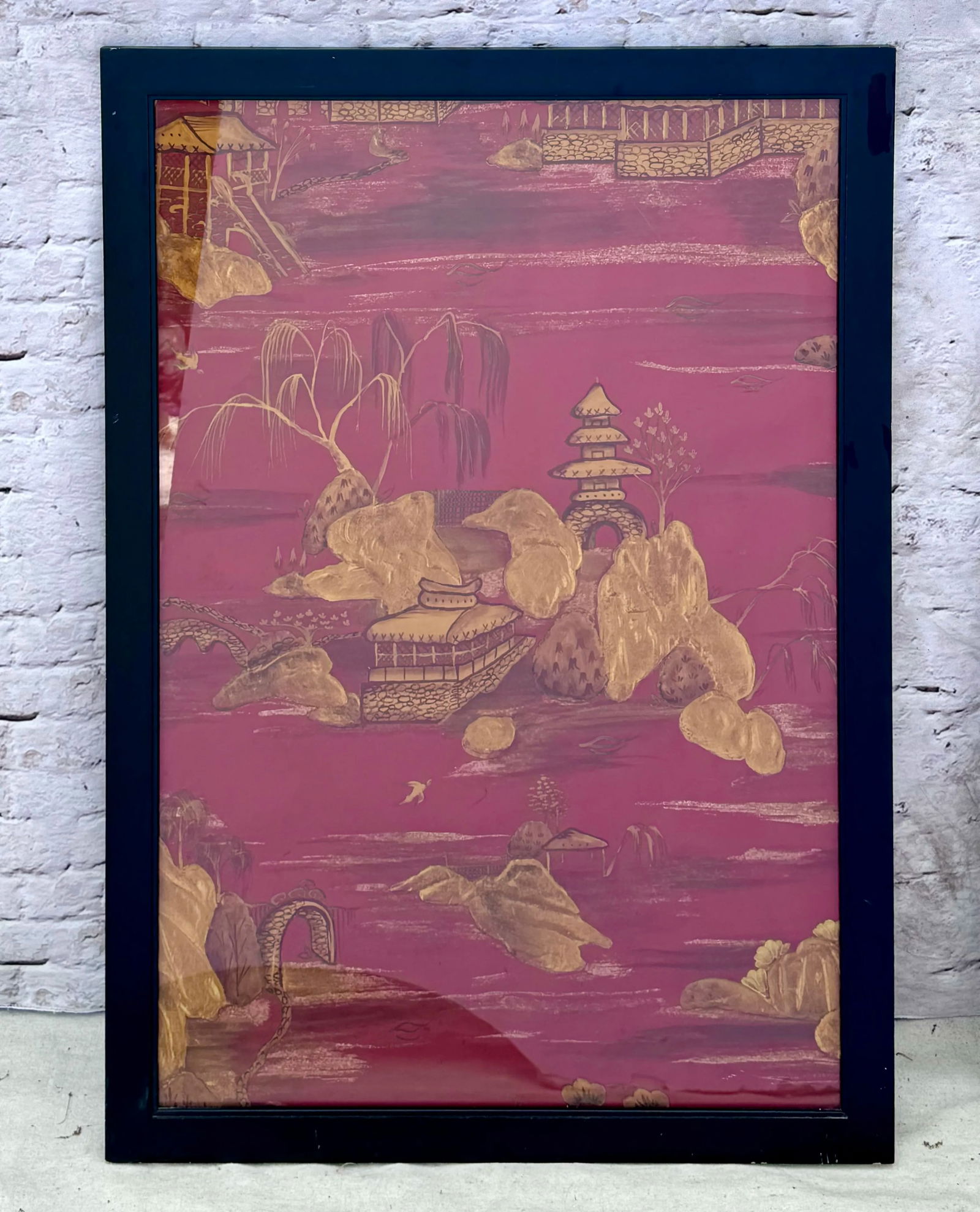 Pair Decorative Chinoiserie Panels - 2