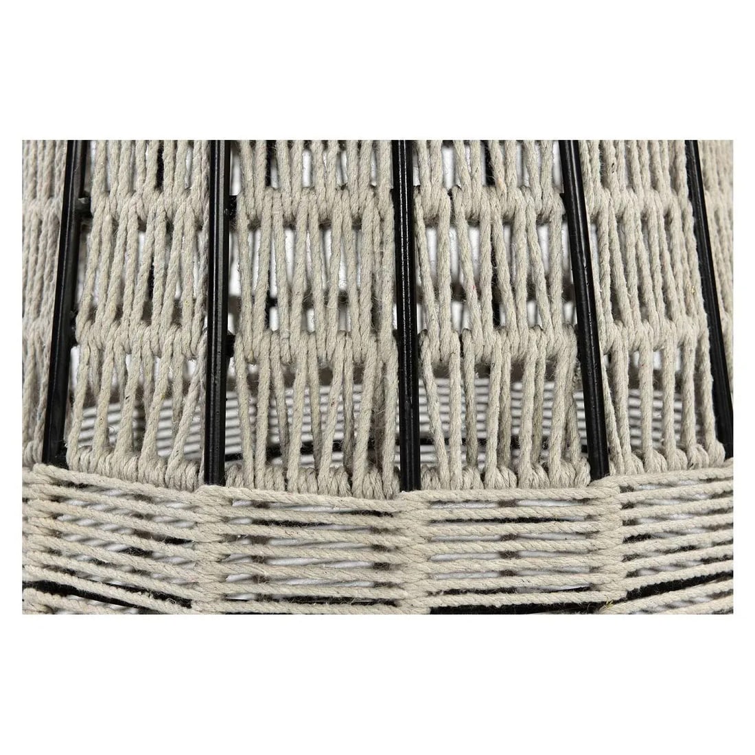 Farmhouse Style Woven Rope and Wood 15" Round End Table - 3