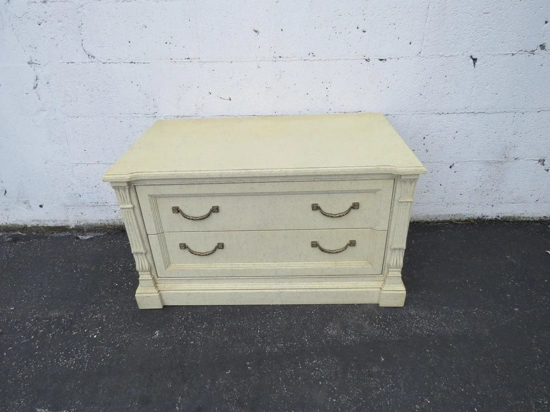 French Low Large Nightstand End Side Table by Vanleigh Furniture Showrooms - 10