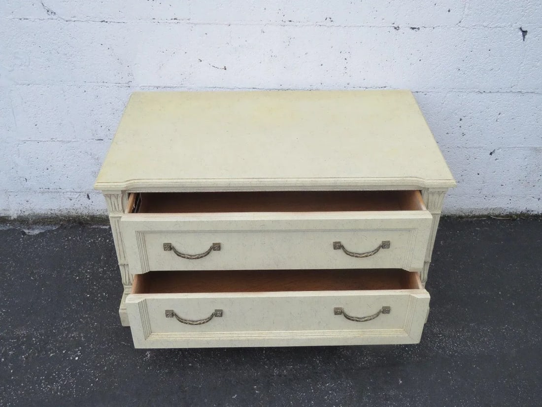 French Low Large Nightstand End Side Table by Vanleigh Furniture Showrooms - 2