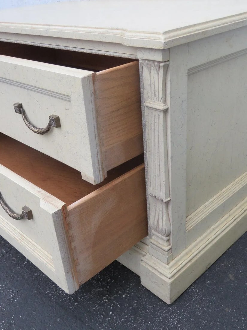 French Low Large Nightstand End Side Table by Vanleigh Furniture Showrooms - 3