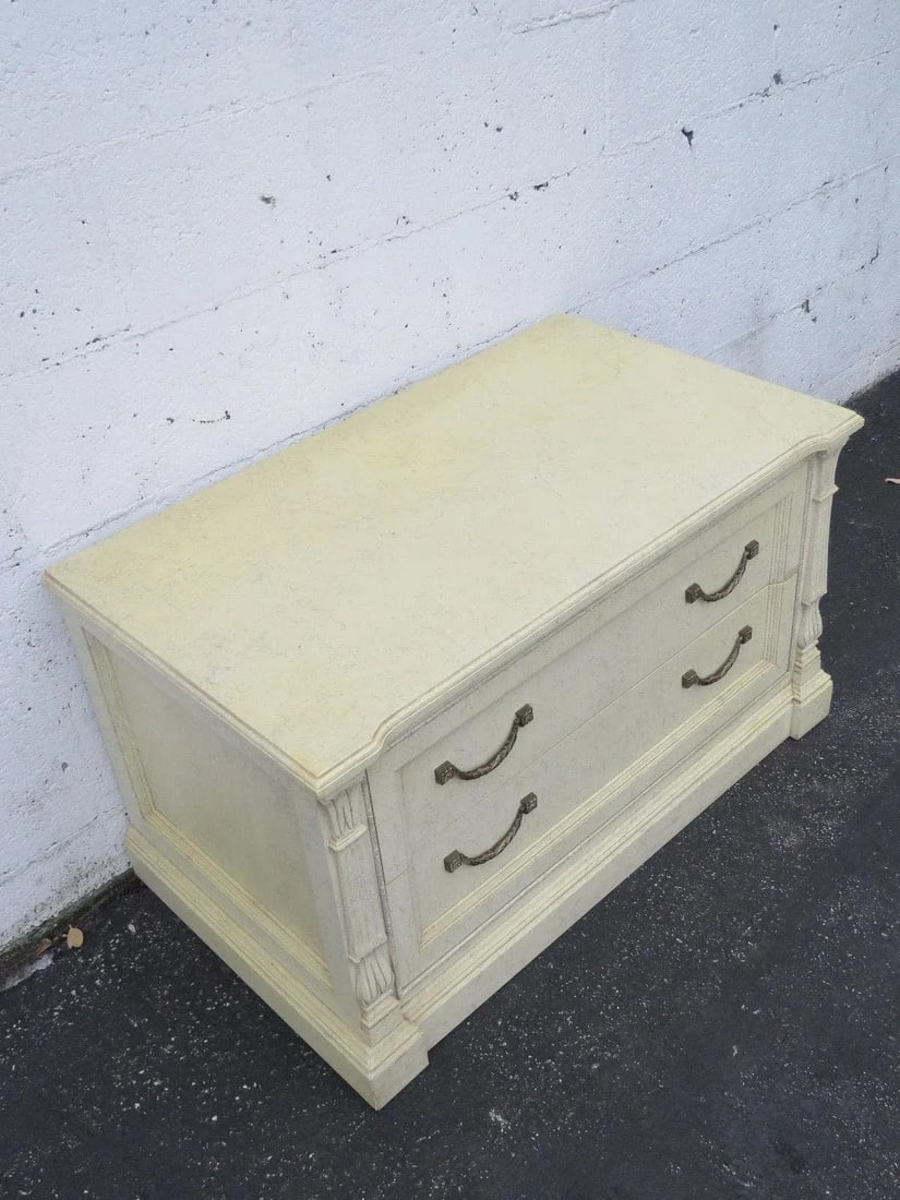 French Low Large Nightstand End Side Table by Vanleigh Furniture Showrooms - 4