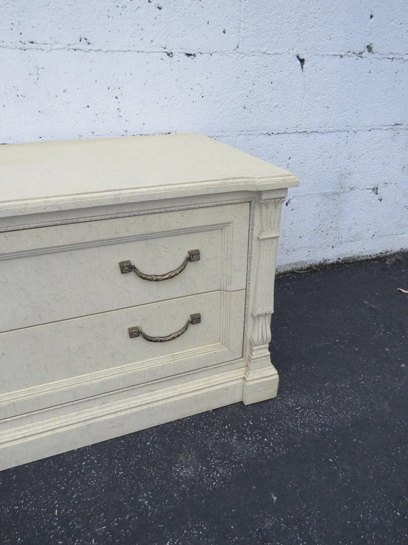 French Low Large Nightstand End Side Table by Vanleigh Furniture Showrooms - 6