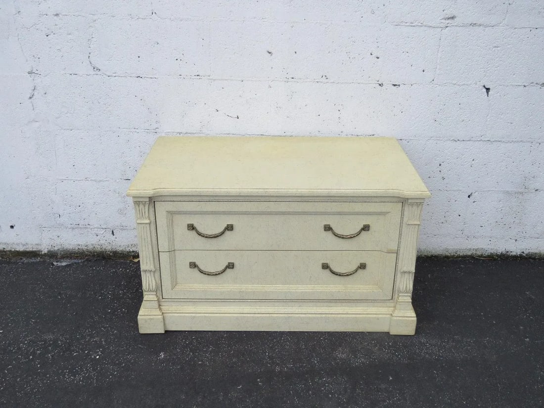 French Low Large Nightstand End Side Table by Vanleigh Furniture Showrooms - 7