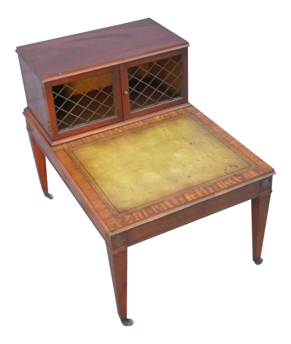 Leather Top Nightstand Side End Lamp Table by Heritage Henredon (1 of 11)