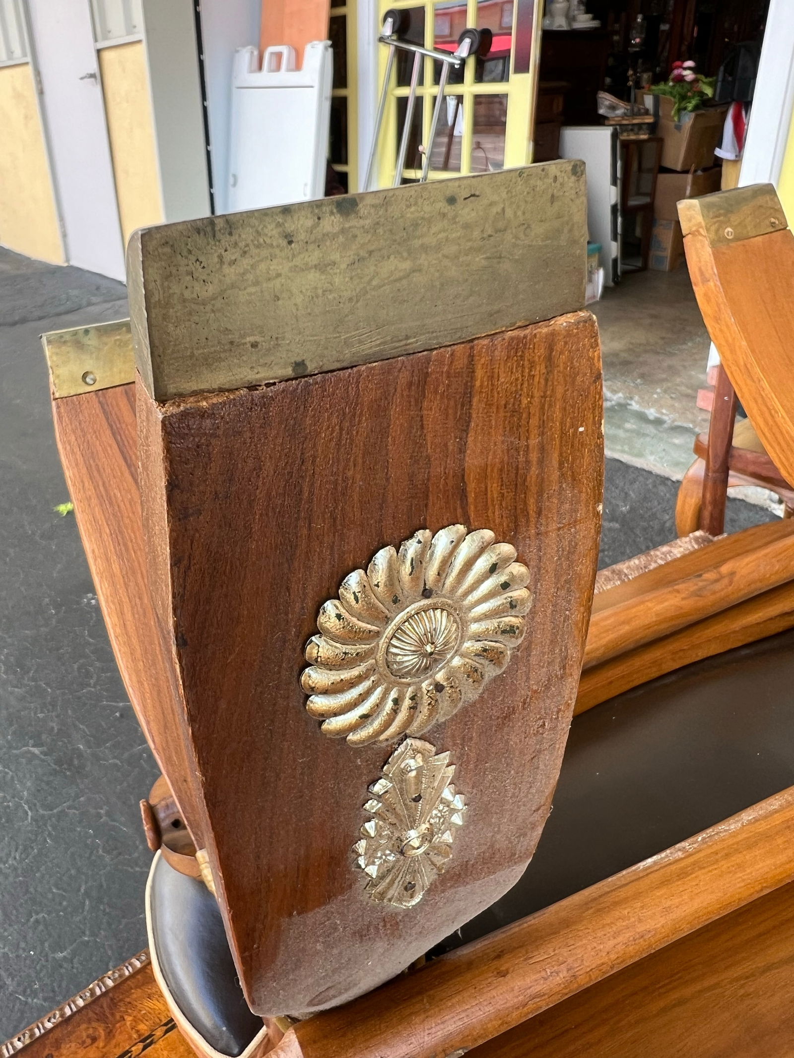 Vintage Mid Century Camel Saddle Low Stool, Ottoman - 3