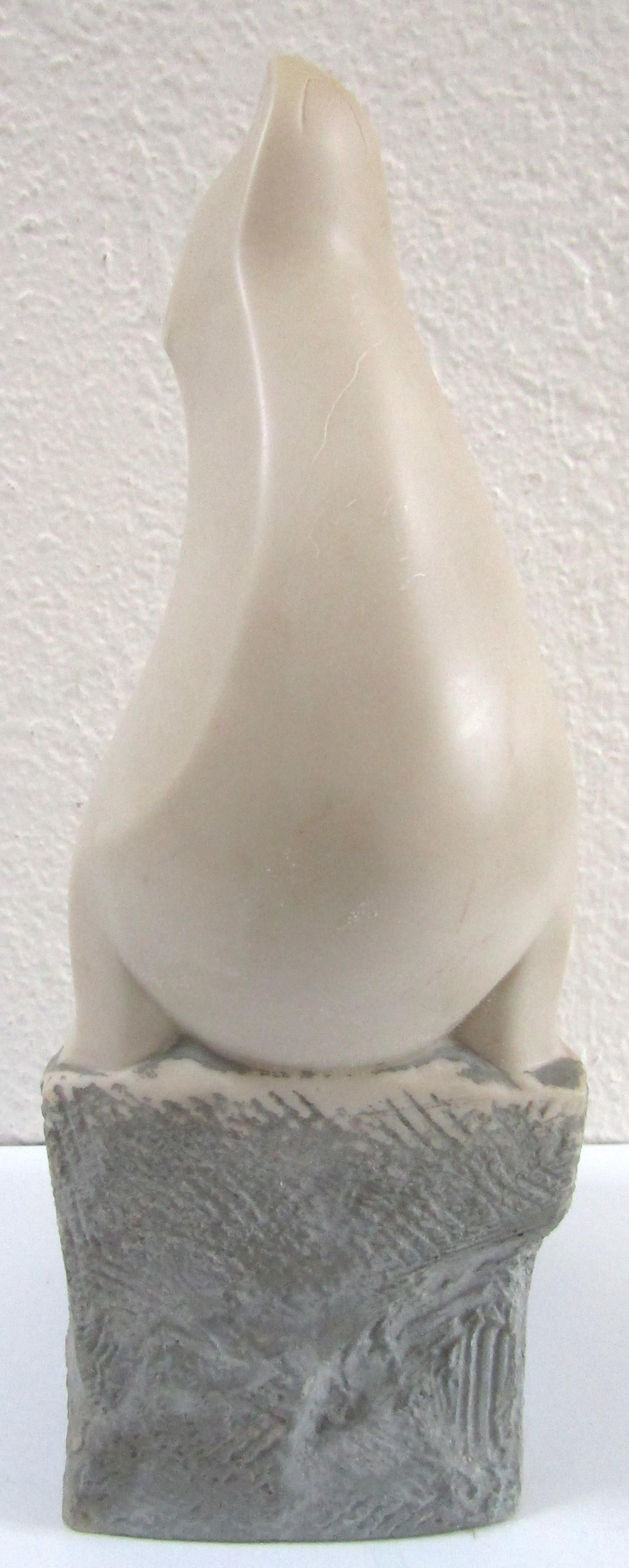 1970s Vincent Glinsky Smooth Cream Snow Seal on Rough Gray Cliff Sculpture Foundry Stone - 7