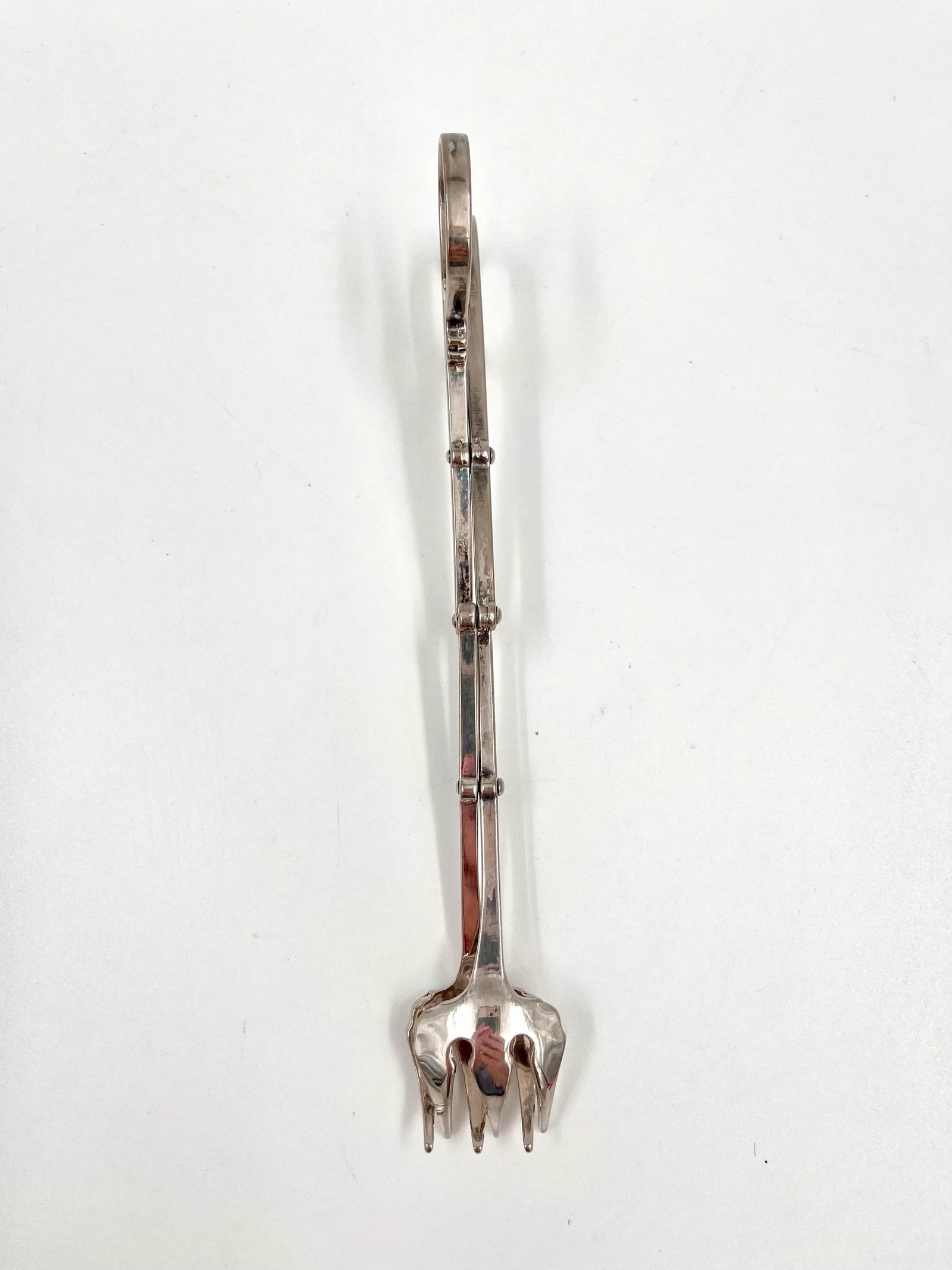 Vintage Eales 1779 Silverplate Articulated Ice/Sugar Cube Tongs Made in Italy - 3