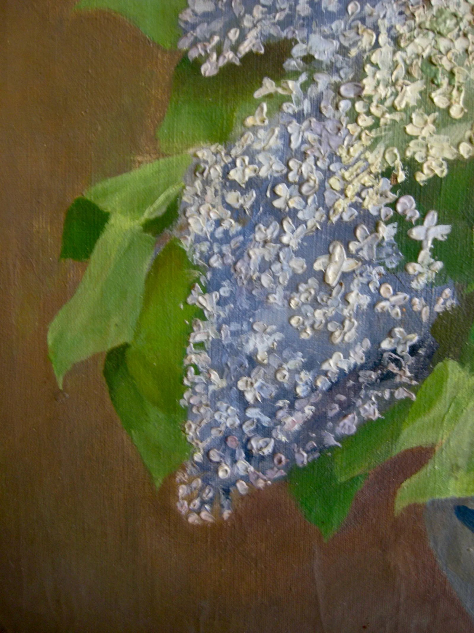 Still Life Glycine in a Vase Oil Painting 19th Century, Framed - 8