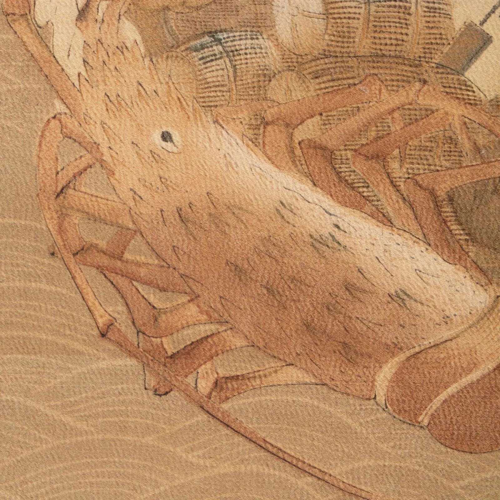 1970s Showa Era Large Japanese Print on Silk "Lobster Boat" - 5