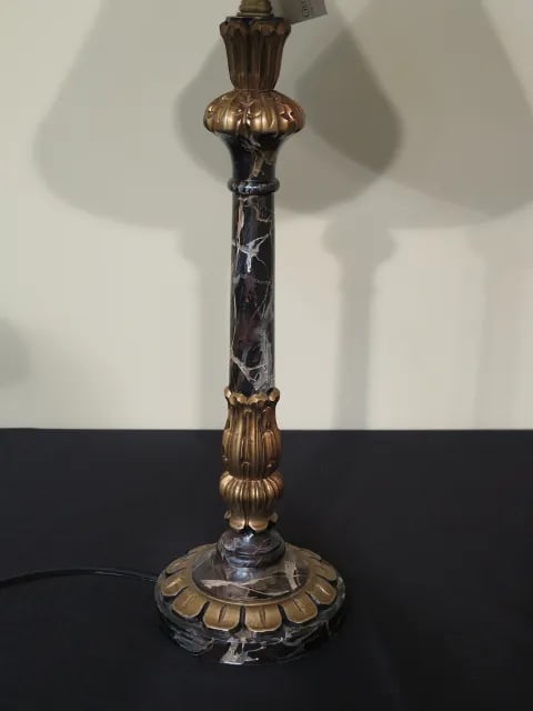 Wildwood Lamps Faux Marble Paint Decorated Table Lamp With Shade - 2