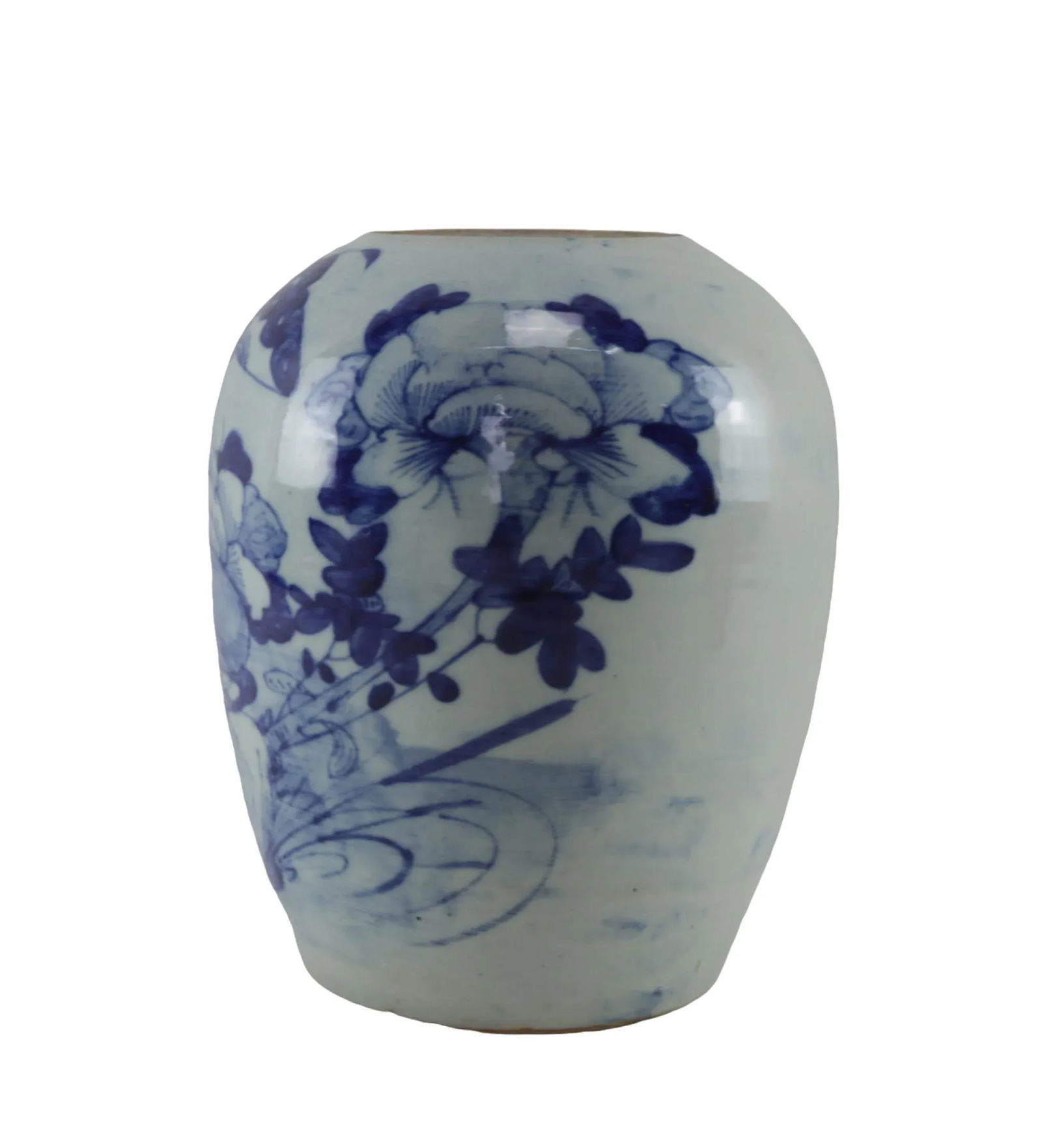 Chinese Mid-Qing Dynasty Celadon Blue and White Jar - 5