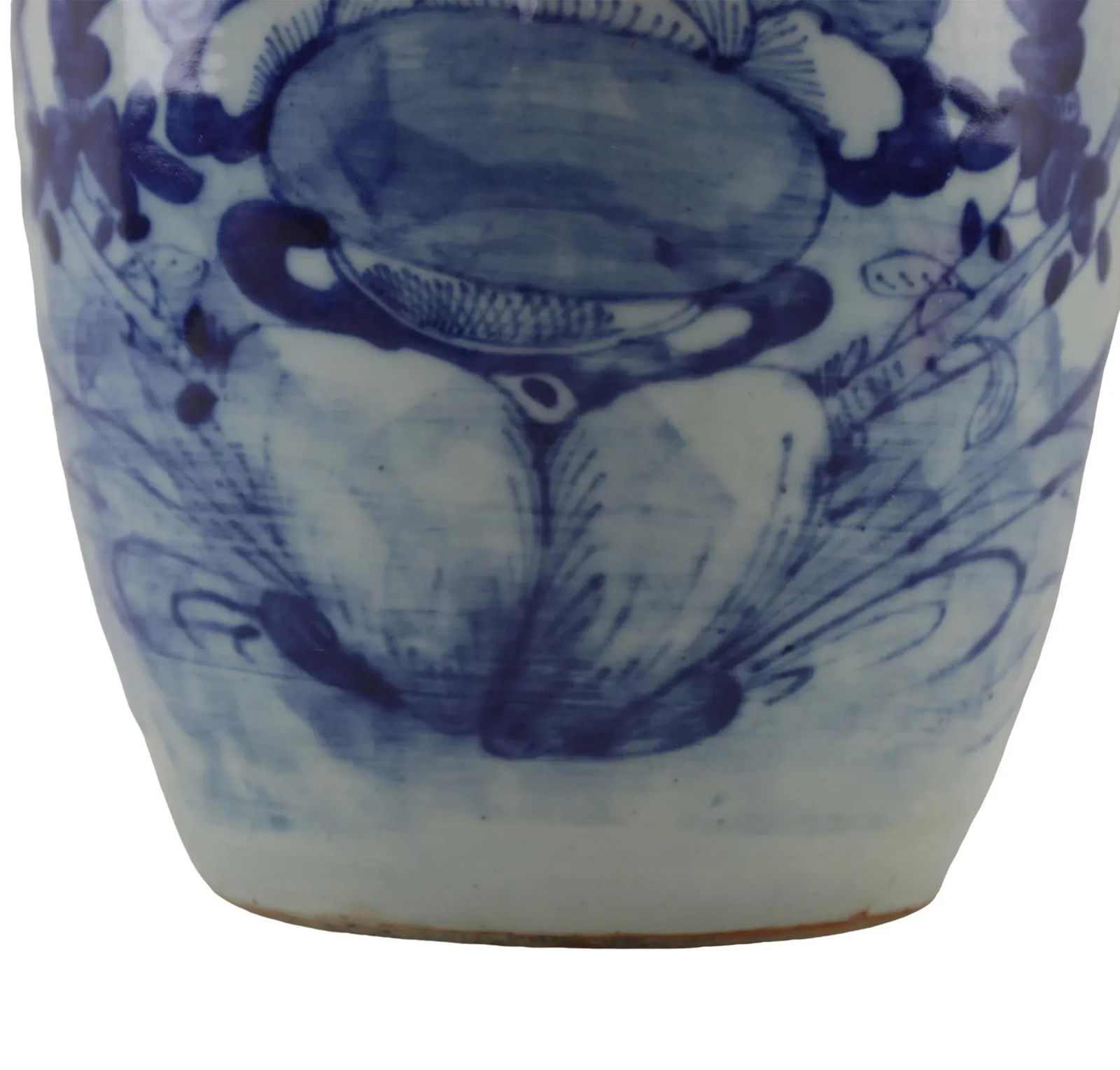 Chinese Mid-Qing Dynasty Celadon Blue and White Jar - 7