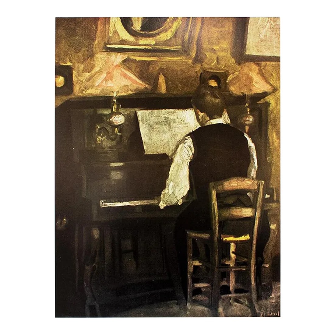 1970 After Raoul Dufy "Gaston Dufy Playing the Piano", Full-Color Parisian Print (1 of 7)