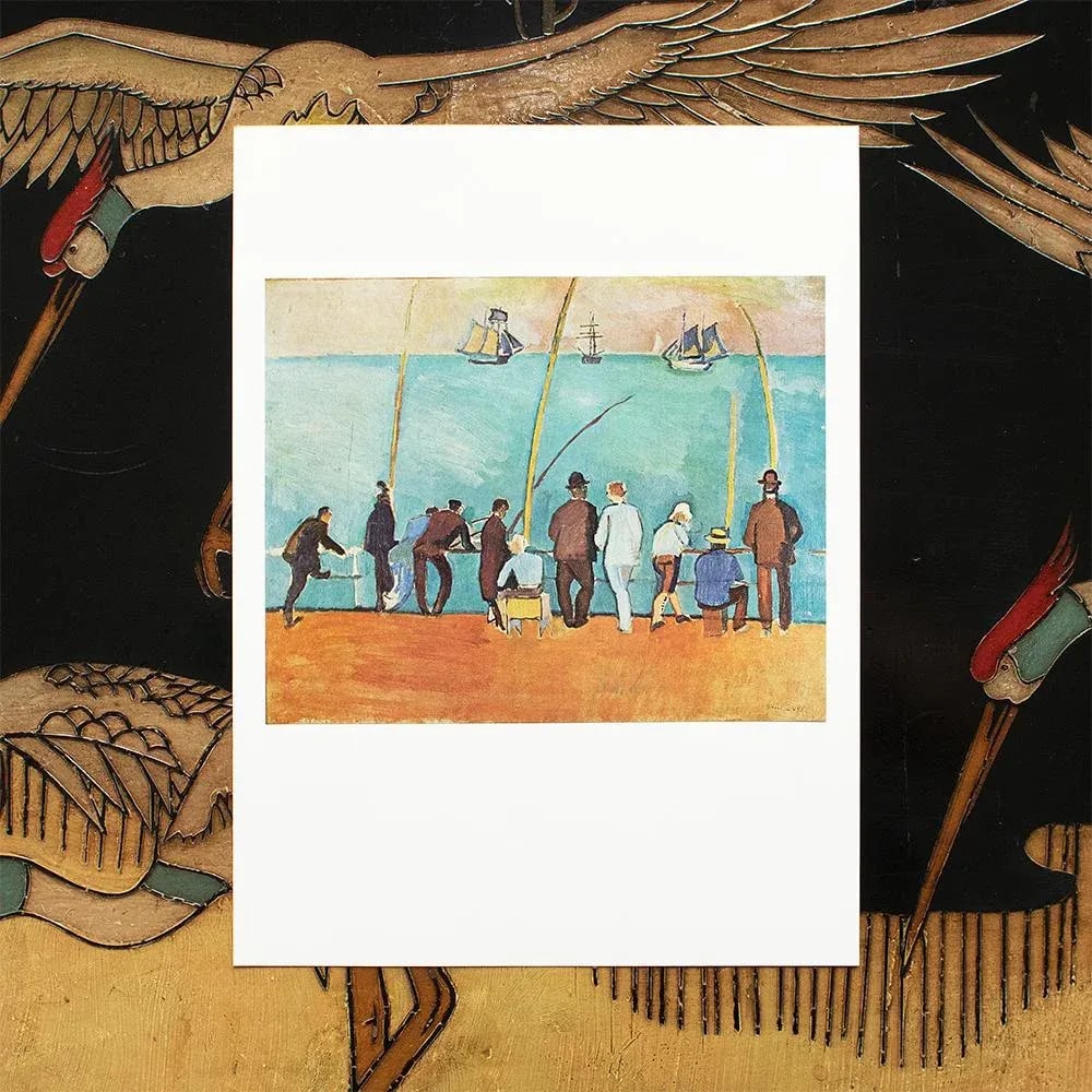1970 After Raoul Dufy "Anglers", Full-Color Parisian Print - 3