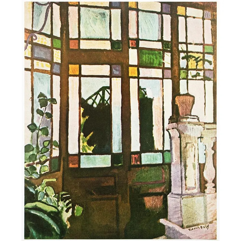 1970 After Raoul Dufy "Window With Coloured Glasses", Full-Color Parisian Print - 2