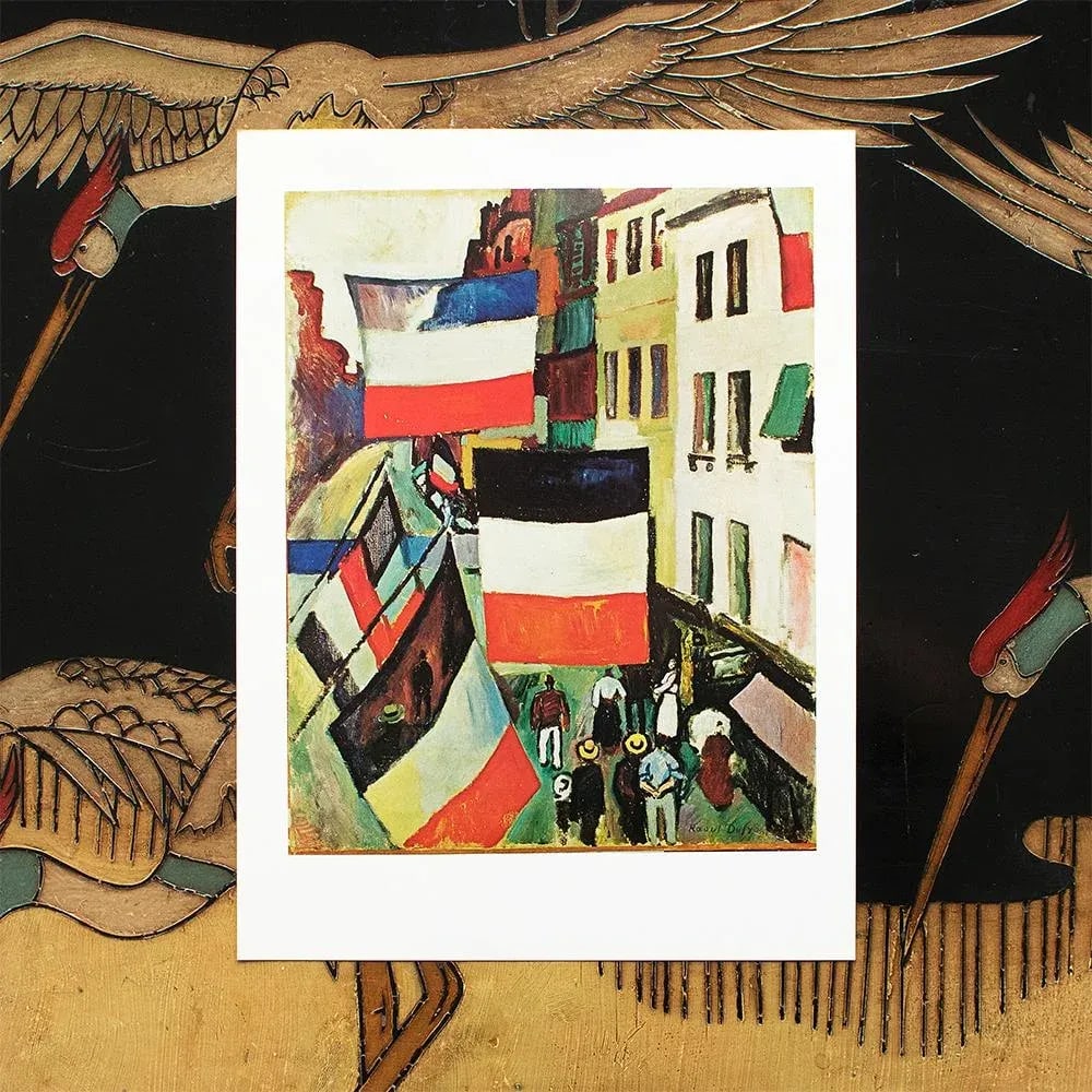 1970 After Raoul Dufy "La Rue Pavoisee", Full-Color Parisian Print - 3