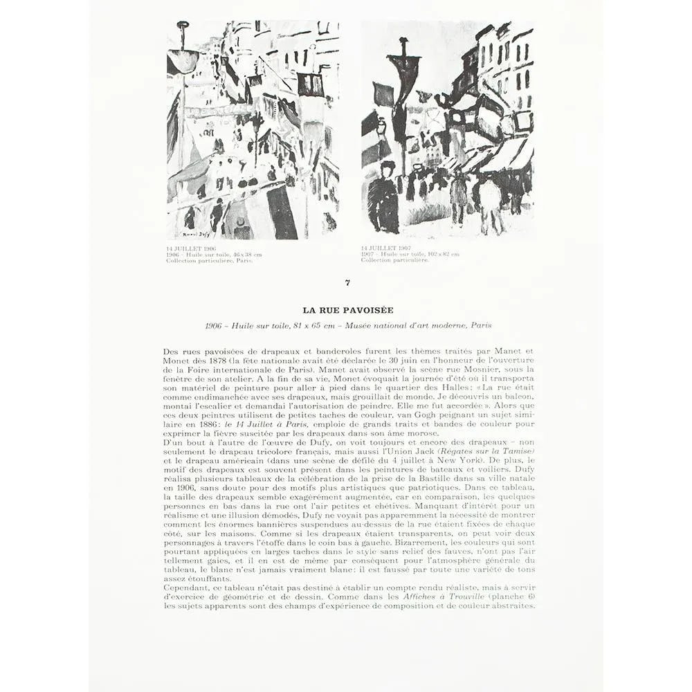 1970 After Raoul Dufy "La Rue Pavoisee", Full-Color Parisian Print - 5