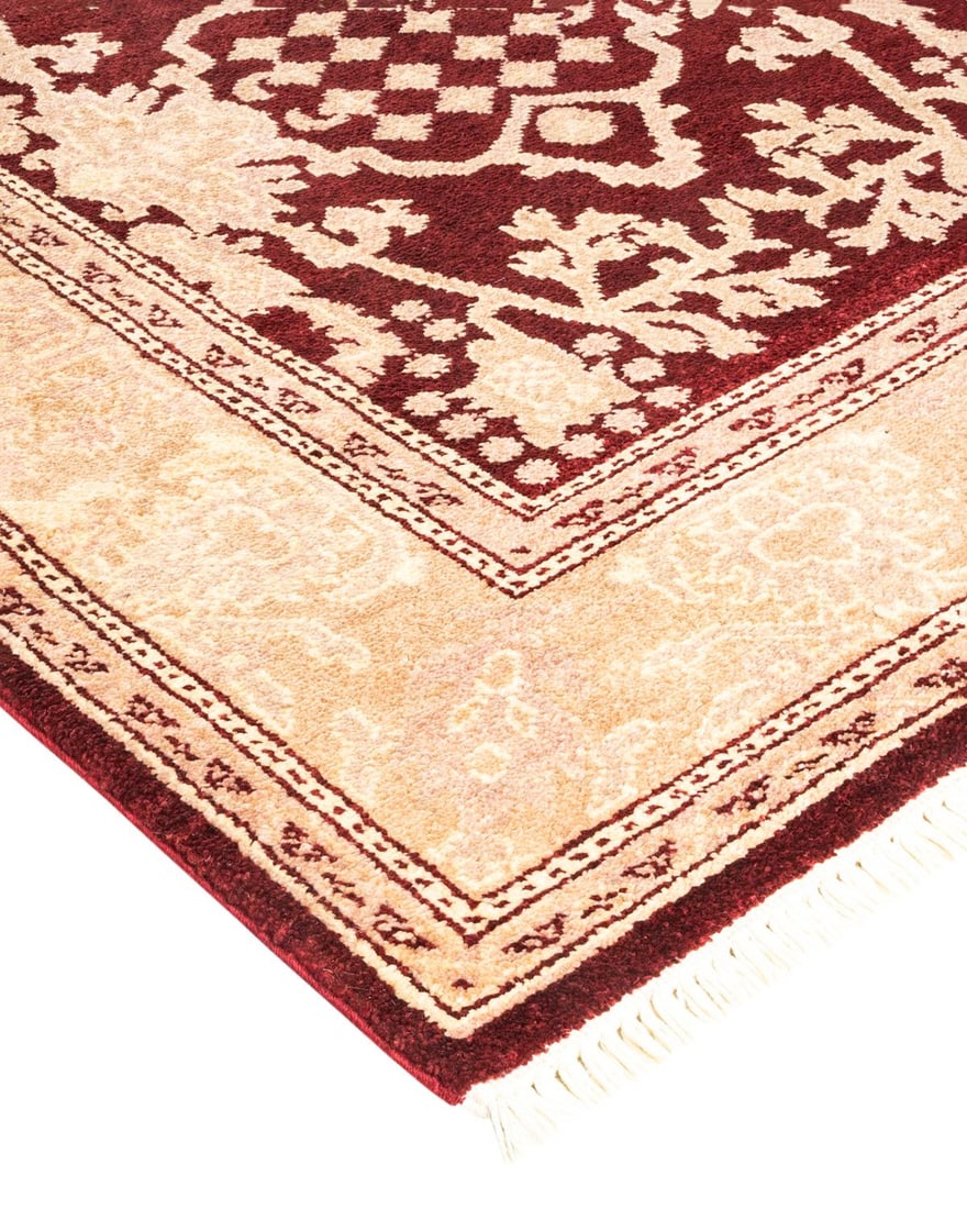 Eclectic, One-of-a-Kind Hand-Knotted Area Rug - Red, 3' 3" x 5' 1" - 2