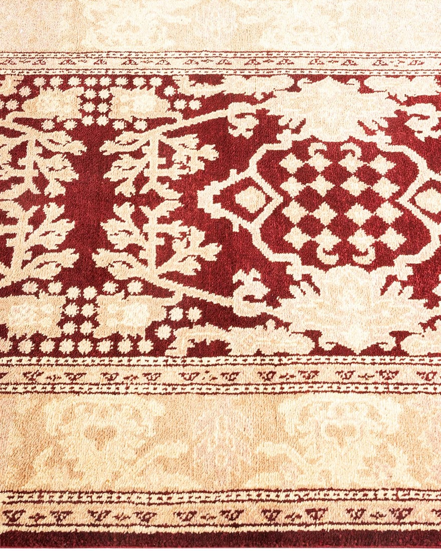 Eclectic, One-of-a-Kind Hand-Knotted Area Rug - Red, 3' 3" x 5' 1" - 4