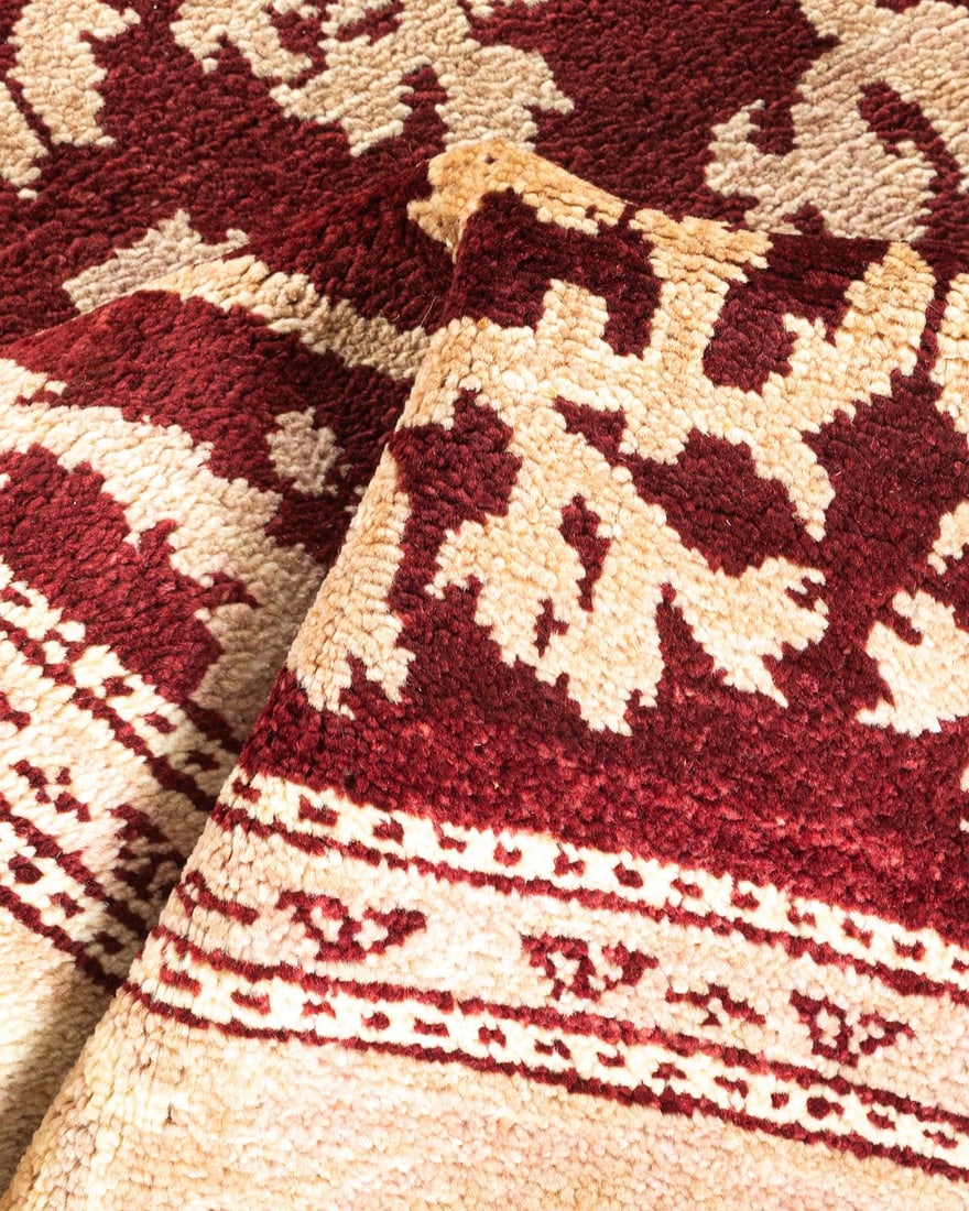 Eclectic, One-of-a-Kind Hand-Knotted Area Rug - Red, 3' 3" x 5' 1" - 7