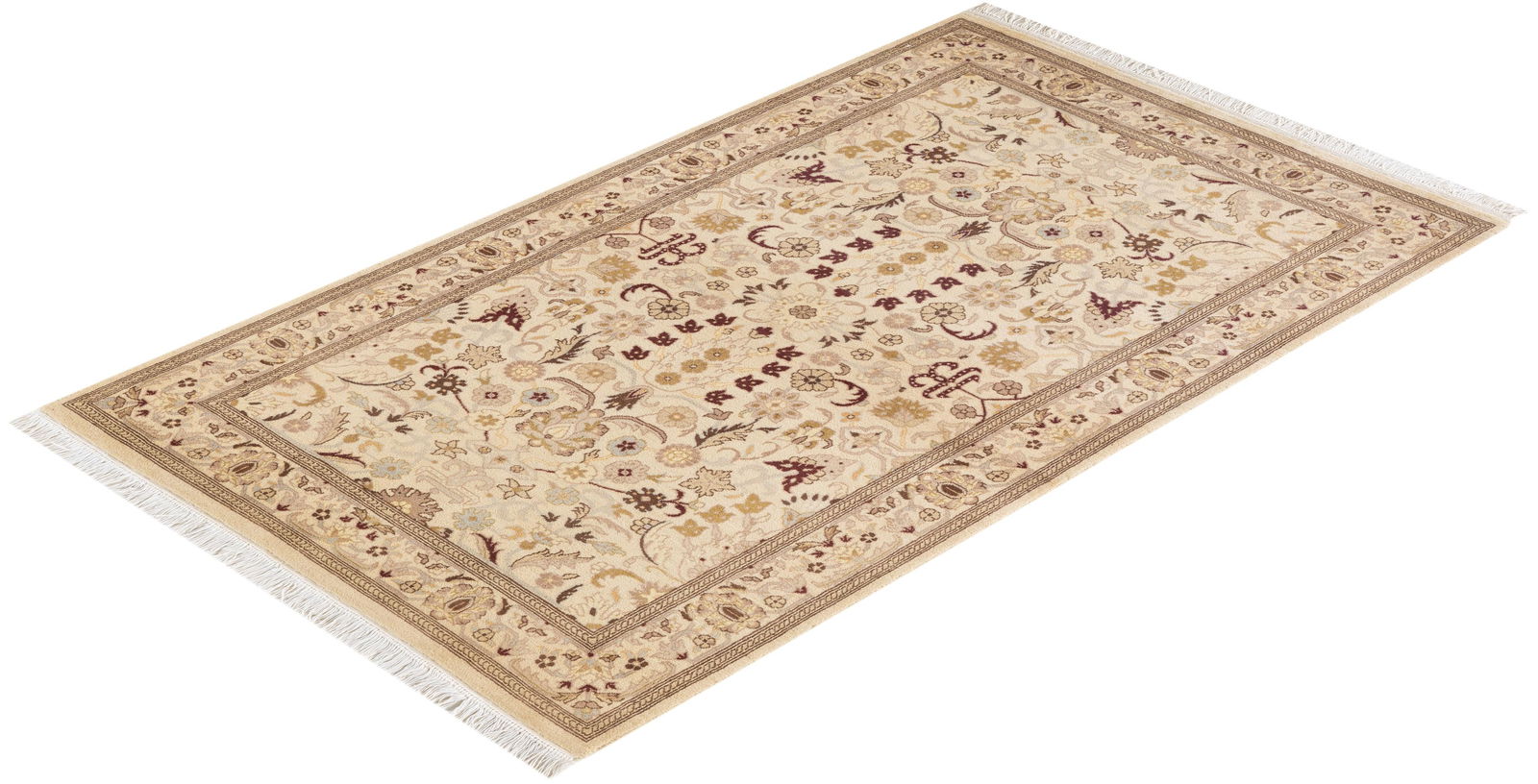 Mogul, One-of-a-Kind Hand-Knotted Area Rug - Ivory, 3' 2" x 5' 3" - 8