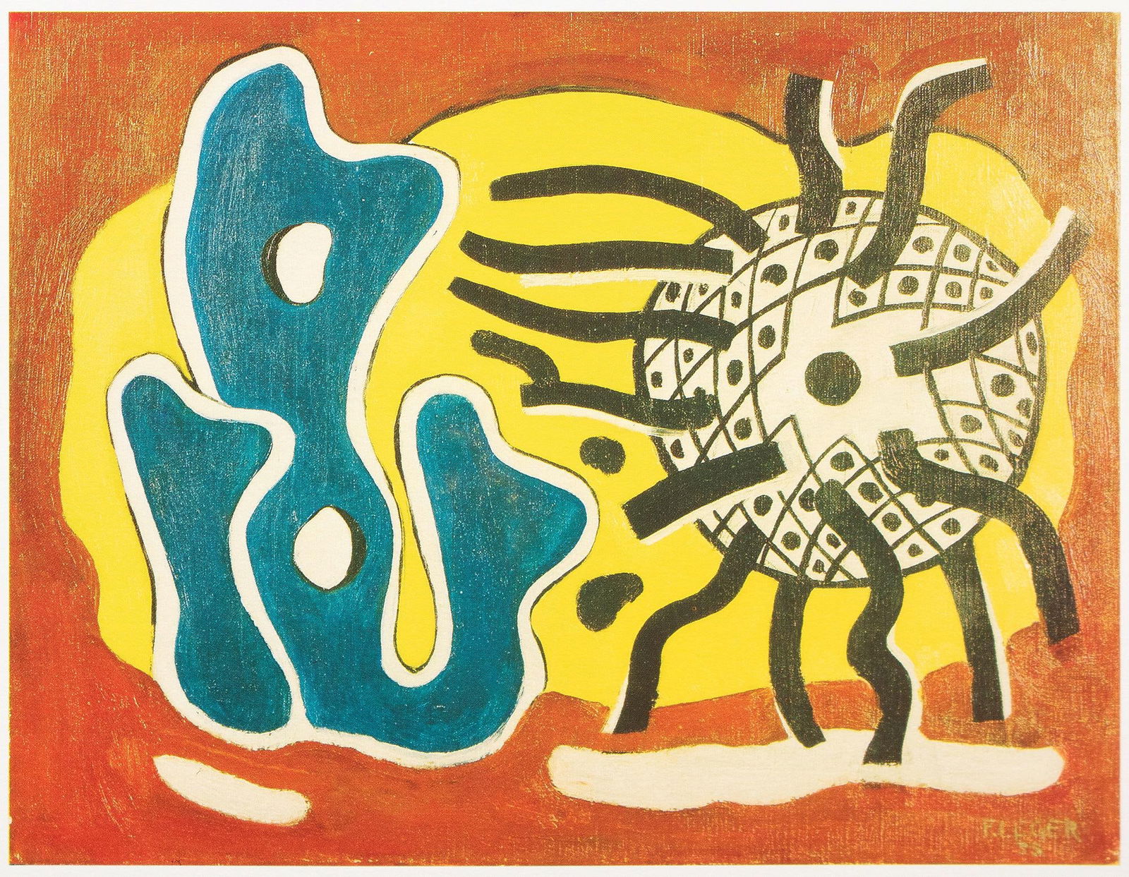 1990 After F. Leger "Composition" and "Still Life With Ropes", Full-Color Parisian Print - 3