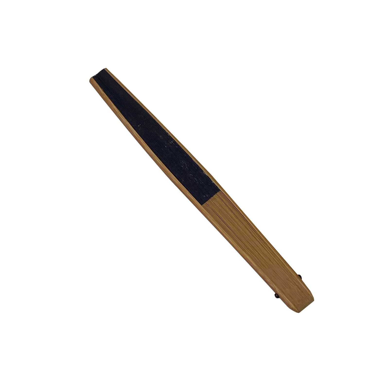 14.75" Chinese Handmade Heart Sutra Writing Theme Wood Paper Art Fan - 3