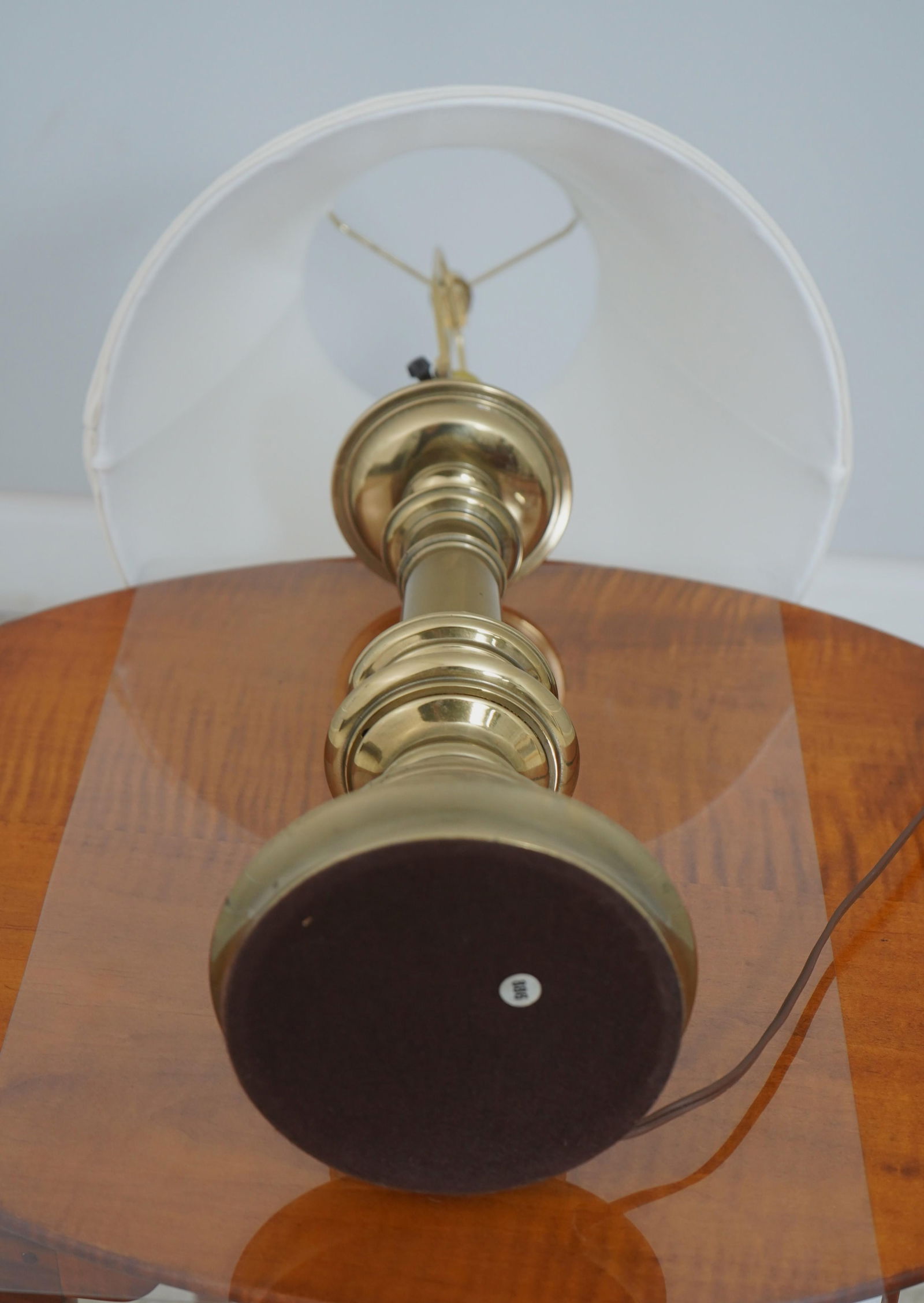 Stiffell Traditional Brass Table Lamp W. Shade - 11