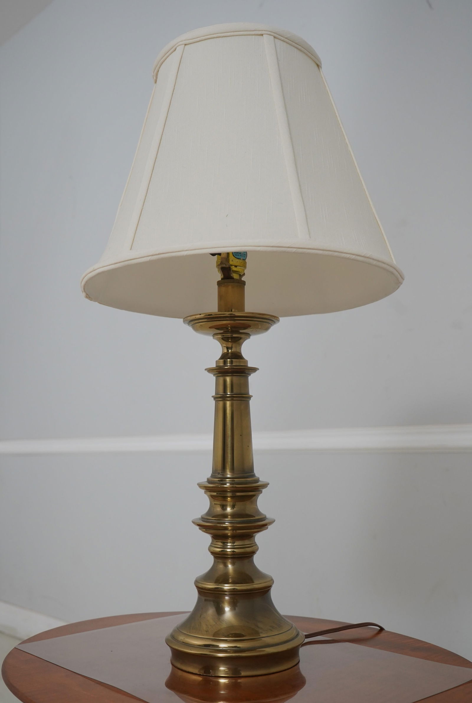 Stiffell Traditional Brass Table Lamp W. Shade - 2