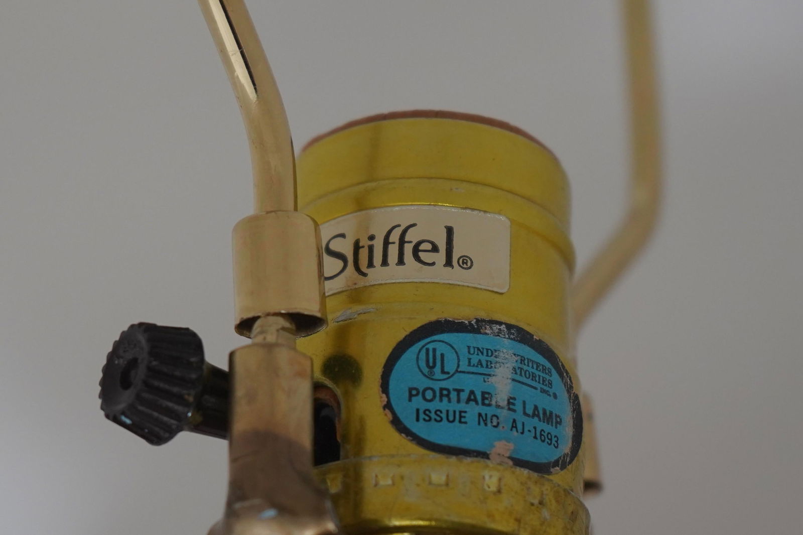 Stiffell Traditional Brass Table Lamp W. Shade - 3