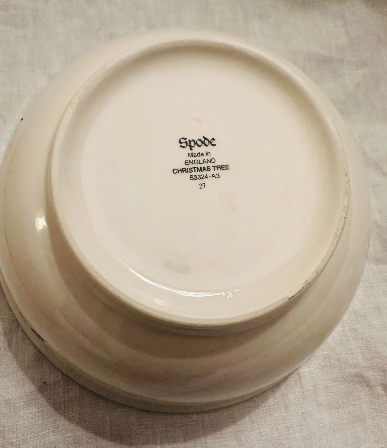 Vintage Spode England "Christmas Tree" Revere Bowl Count My Blessings - 5