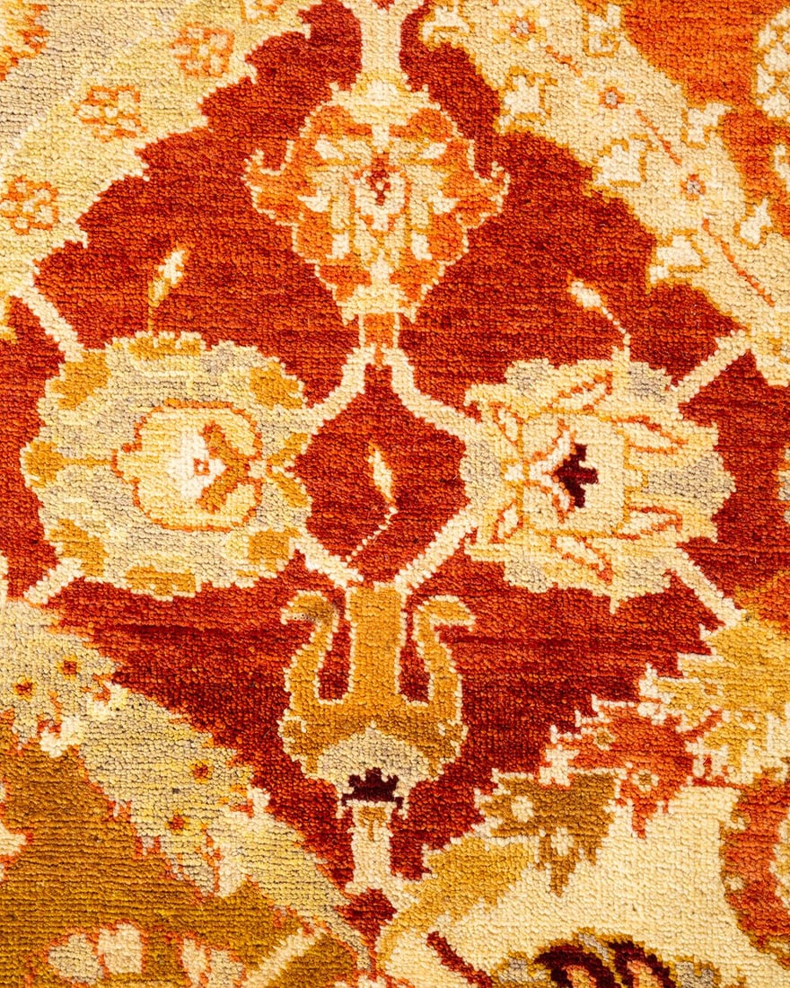 Ottoman, One-of-a-Kind Hand-Knotted Area Rug - Yellow, 3' 2" x 5' 4" - 3