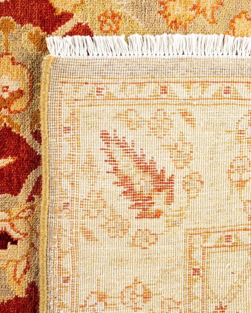 Ottoman, One-of-a-Kind Hand-Knotted Area Rug - Yellow, 3' 2" x 5' 4" - 5