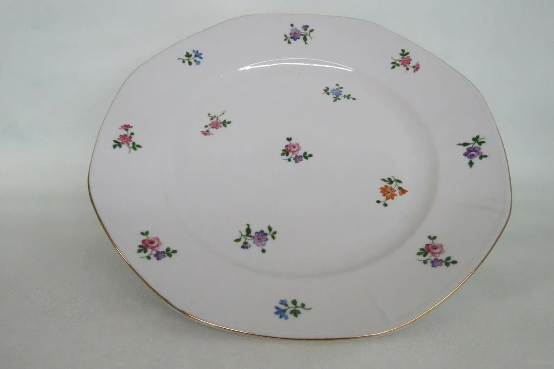 Mid 20th Century Zeh Scherzer Bavaria Floral German Porcelain Serving Plate - 11