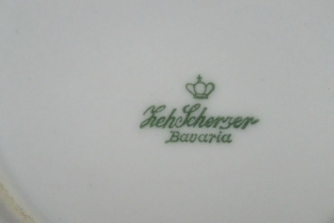 Mid 20th Century Zeh Scherzer Bavaria Floral German Porcelain Serving Plate - 6