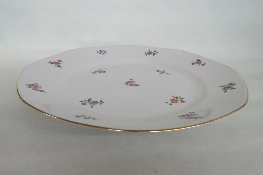Mid 20th Century Zeh Scherzer Bavaria Floral German Porcelain Serving Plate - 8