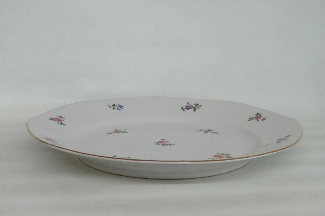 Mid 20th Century Zeh Scherzer Bavaria Floral German Porcelain Serving Plate - 9