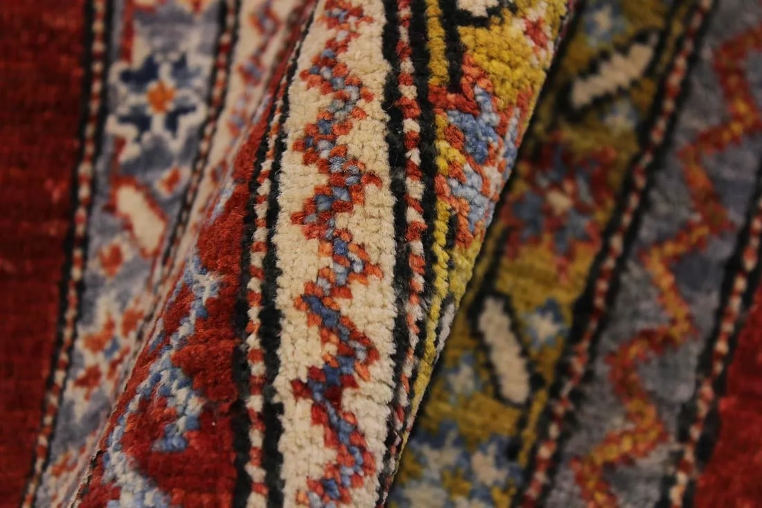 1990s Shabby Chic Vintage Tribal Khurgeen Steffen Rust Wool Rug - 1"²11"³ Ã— - 6