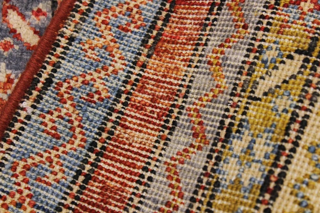 1990s Shabby Chic Vintage Tribal Khurgeen Steffen Rust Wool Rug - 1"²11"³ Ã— - 7