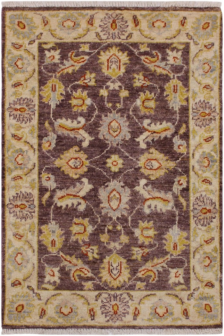 1990s Vintage Contemporary Ziegler Kafkaz Brown/Ivory Wool Rug - 2"² Ã— 2"² (1 of 9)