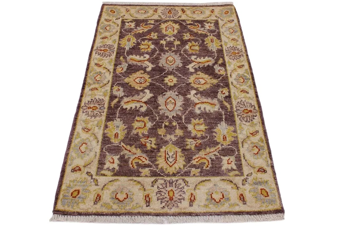 1990s Vintage Contemporary Ziegler Kafkaz Brown/Ivory Wool Rug - 2"² Ã— 2"² - 5