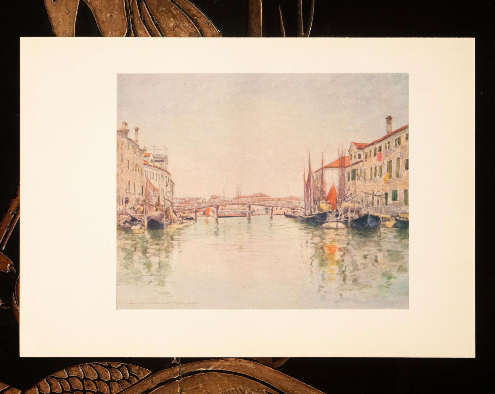 1912 Mortimer Menpes "Canal in Giudecca Island", Original Full-Color Print of Venice - 4