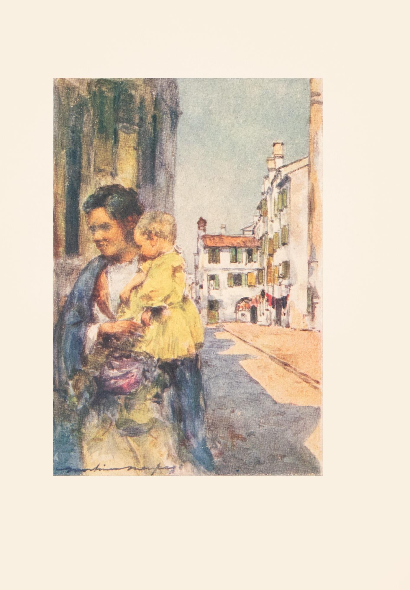1912 Mortimer Menpes "Bambino", Original Full-Color Print of Venice - 3