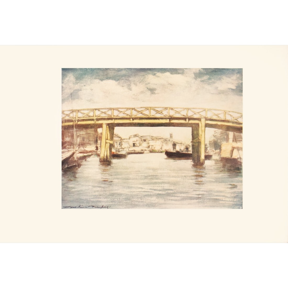 1901 Mortimer Menpes, "The Lemon Bridge" Original Period Antique Print of Japan From London (1 of 7)