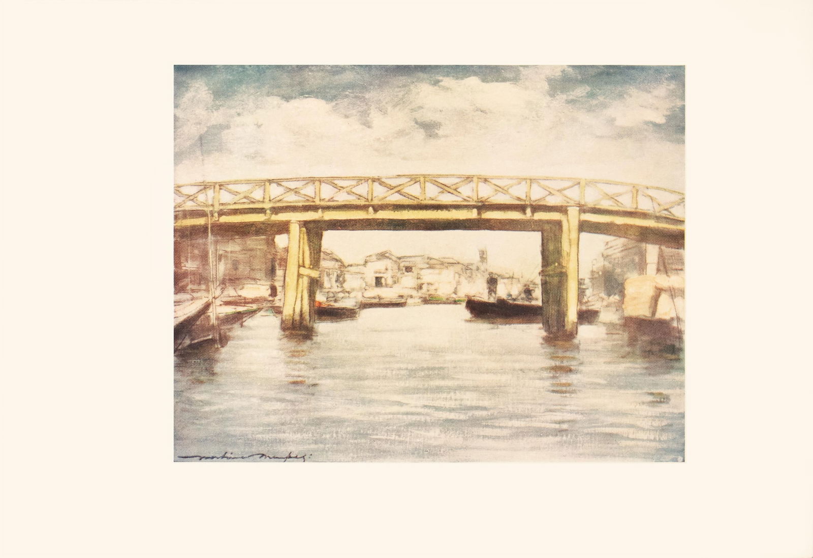 1901 Mortimer Menpes, "The Lemon Bridge" Original Period Antique Print of Japan From London - 3