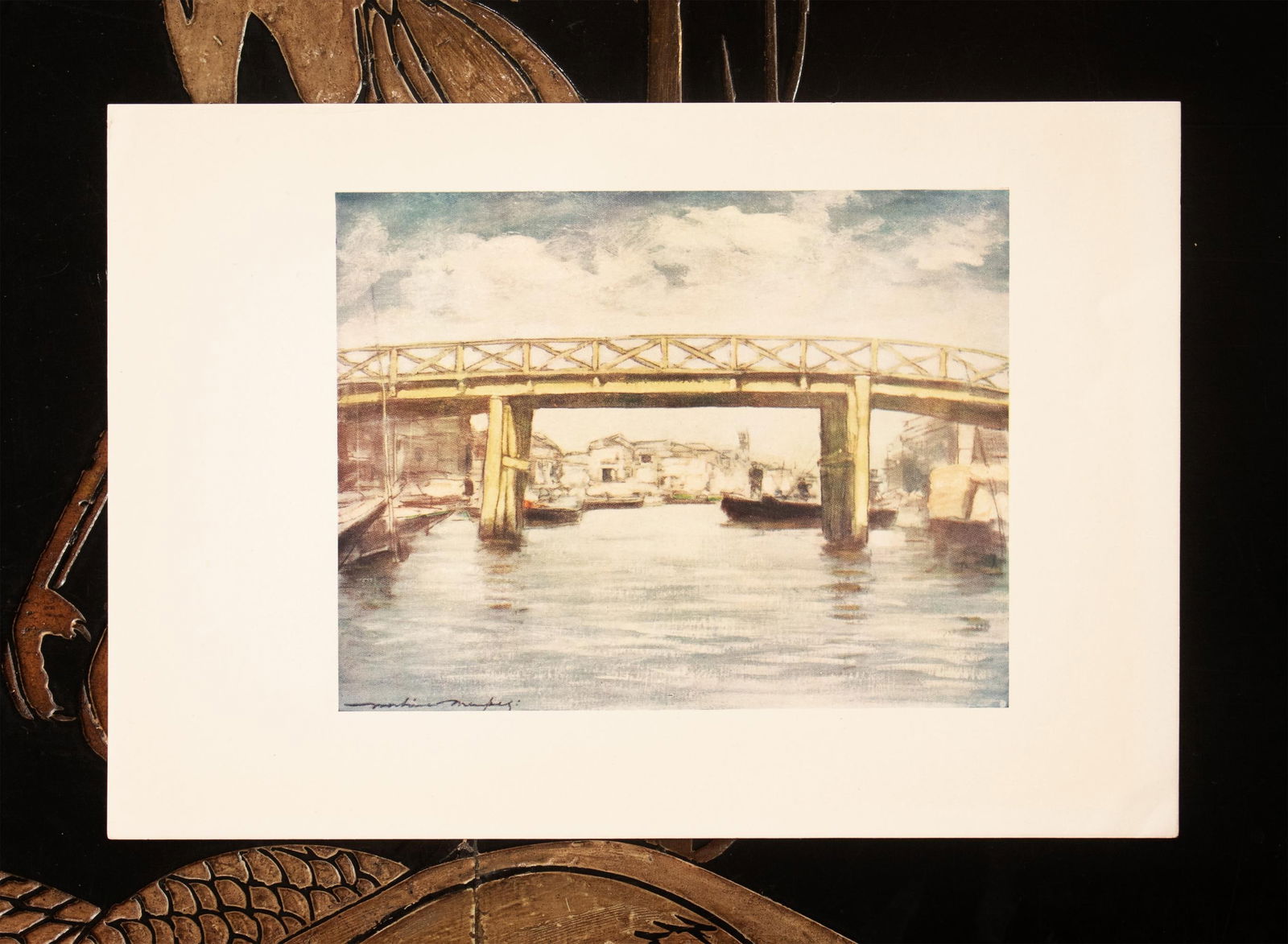 1901 Mortimer Menpes, "The Lemon Bridge" Original Period Antique Print of Japan From London - 4